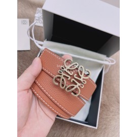 Loewe Soft Grain Calf Leather Anagram Buckle 32mm Belts Tan