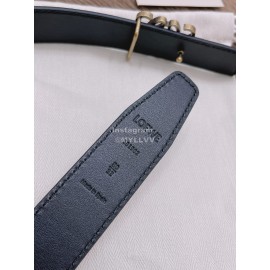 Loewe Soft Grain Calf Leather Anagram Buckle 32mm Belts Red