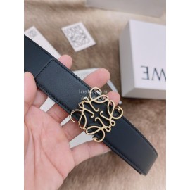 Loewe Smooth Calf Leather Anagram Buckle 32mm Belts Blue