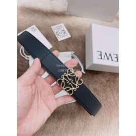 Loewe Smooth Calf Leather Anagram Buckle 32mm Belts Blue