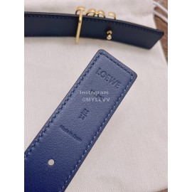 Loewe Smooth Calf Leather Anagram Buckle 32mm Belts Blue