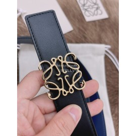 Loewe Smooth Calf Leather Anagram Buckle 32mm Belts Blue