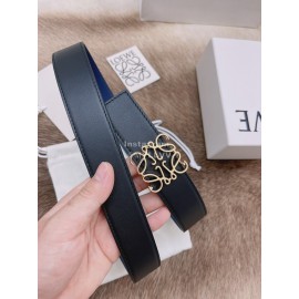 Loewe Smooth Calf Leather Anagram Buckle 32mm Belts Blue