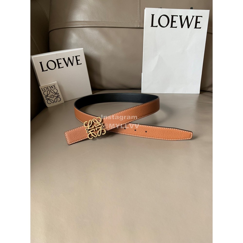 Loewe Vintage Leather Anagram Buckle 32mm Belts Tan