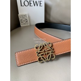 Loewe Vintage Leather Anagram Buckle 32mm Belts Tan
