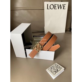 Loewe Vintage Leather Anagram Buckle 32mm Belts Tan
