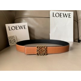 Loewe Vintage Leather Anagram Buckle 32mm Belts Tan