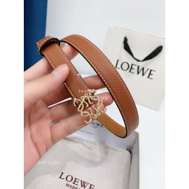 Loewe Litchi Calfskin 20mm Belts For Women Brown