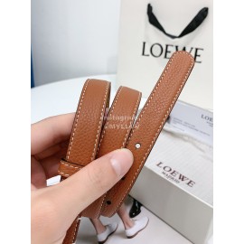 Loewe Litchi Calfskin 20mm Belts For Women Brown