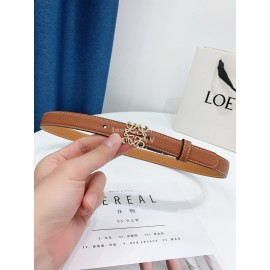 Loewe Litchi Calfskin 20mm Belts For Women Brown