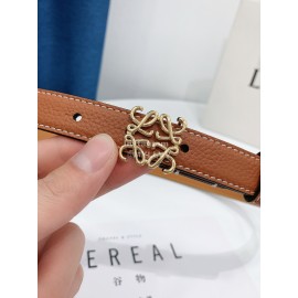 Loewe Litchi Calfskin 20mm Belts For Women Brown