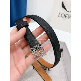 Loewe Black Litchi Calfskin 20mm Belts For Women 