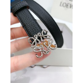 Loewe Black Litchi Calfskin 20mm Belts For Women 