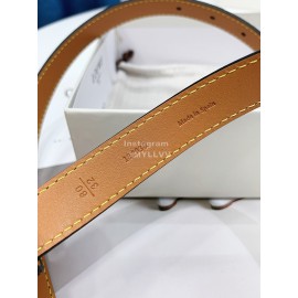 Loewe Black Litchi Calfskin 20mm Belts For Women 