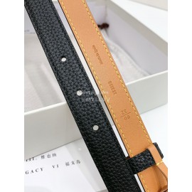 Loewe Black Litchi Calfskin 20mm Belts For Women 