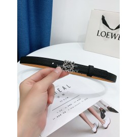 Loewe Black Litchi Calfskin 20mm Belts For Women 