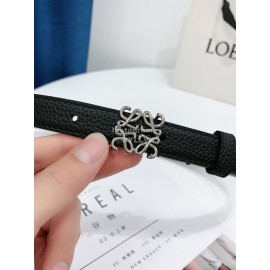 Loewe Black Litchi Calfskin 20mm Belts For Women 