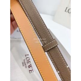 Loewe Litchi Calfskin 20mm Belts For Women Coffee