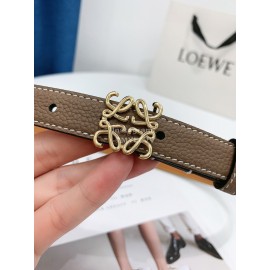 Loewe Litchi Calfskin 20mm Belts For Women Coffee