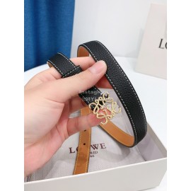Loewe New Black Litchi Calfskin 20mm Belts For Women 