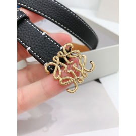 Loewe New Black Litchi Calfskin 20mm Belts For Women 