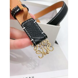 Loewe New Black Litchi Calfskin 20mm Belts For Women 