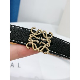 Loewe New Black Litchi Calfskin 20mm Belts For Women 