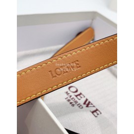 Loewe New Litchi Calfskin 20mm Belts For Women Black