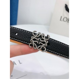 Loewe New Litchi Calfskin 20mm Belts For Women Black