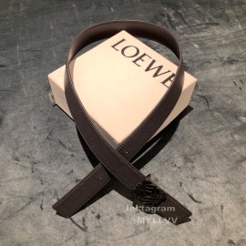 Loewe Soft Grain Leather Anagram Buckle 32mm Belts Black