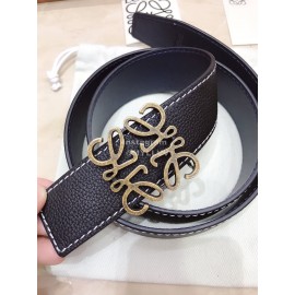 Loewe Soft Calf Vintage Anagram Buckle 40mm Belts Black