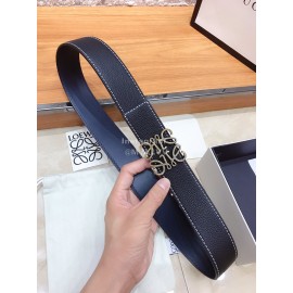 Loewe Soft Calf Vintage Anagram Buckle 40mm Belts Black