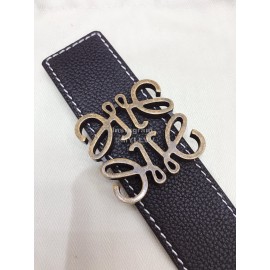 Loewe Soft Calf Vintage Anagram Buckle 40mm Belts Black