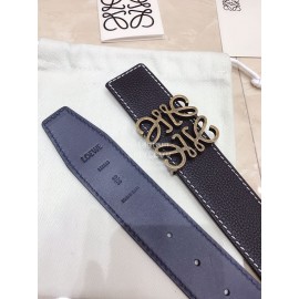 Loewe Soft Calf Vintage Anagram Buckle 40mm Belts Black