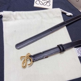 Loewe Fashion Leather Gold Buckle 15mm Belts Black