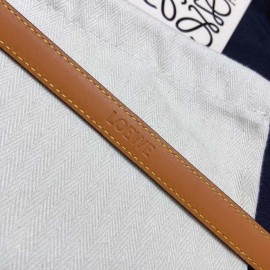 Loewe Fashion Leather Gold Buckle 15mm Belts Black