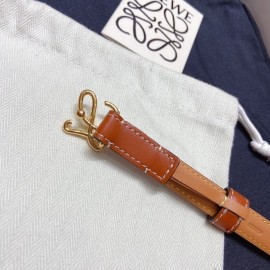 Loewe Fashion Leather Gold Buckle 15mm Belts Brown