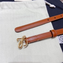 Loewe Fashion Leather Gold Buckle 15mm Belts Brown