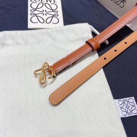 Loewe Fashion Leather Gold Buckle 15mm Belts Brown