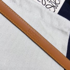 Loewe Fashion Leather Gold Buckle 15mm Belts Brown