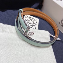 Loewe Fashion Leather Gold Buckle 15mm Belts Blue