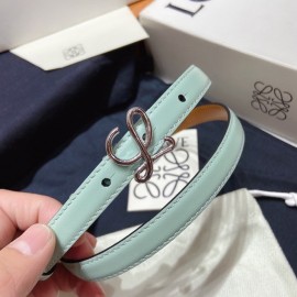 Loewe Fashion Leather Gold Buckle 15mm Belts Blue