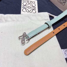 Loewe Fashion Leather Gold Buckle 15mm Belts Blue