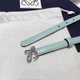 Loewe Fashion Leather Gold Buckle 15mm Belts Blue