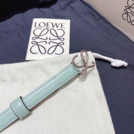 Loewe Fashion Leather Gold Buckle 15mm Belts Blue