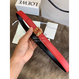 Loewe Fashion Calfskin Anagram Buckle 20mm Belts Red