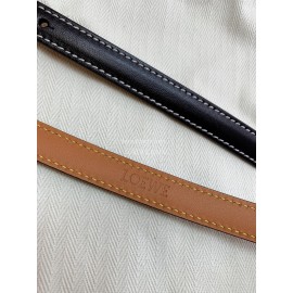 Loewe Fashion Leather Gold Buckle 13mm Belts Black
