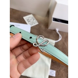 Loewe Fashion Leather Gold Buckle 13mm Belts Blue