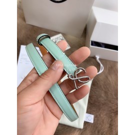 Loewe Fashion Leather Gold Buckle 13mm Belts Blue