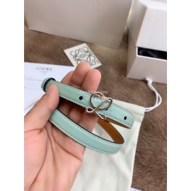 Loewe Fashion Leather Gold Buckle 13mm Belts Blue